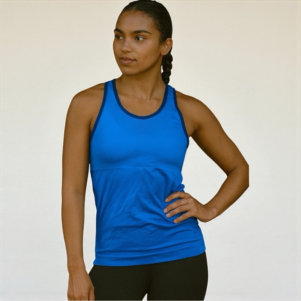 PATAGONIA Top Womens Small Blue Gamut Sport Tank Top Racerback Stretch Shirt